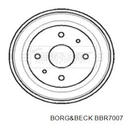 Тормозной барабан BBR7007 Borg&beck