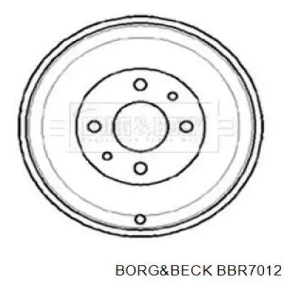 Тормозной барабан BBR7012 Borg&beck