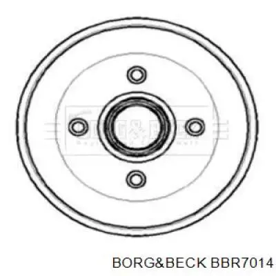 Тормозной барабан BBR7014 Borg&beck