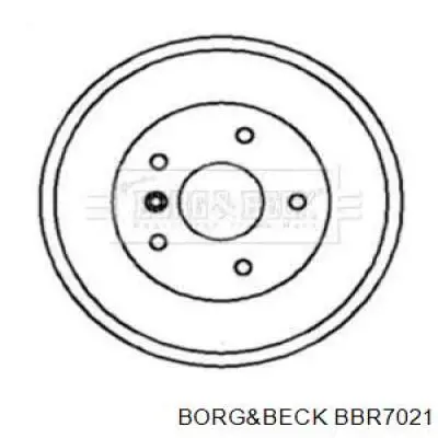 Тормозной барабан BBR7021 Borg&beck