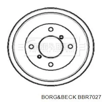 Тормозной барабан BBR7027 Borg&beck