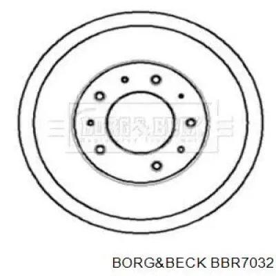 Тормозной барабан BBR7032 Borg&beck