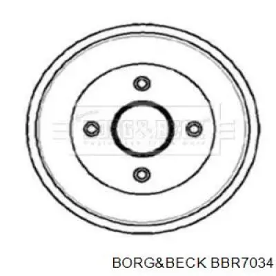 Тормозной барабан BBR7034 Borg&beck