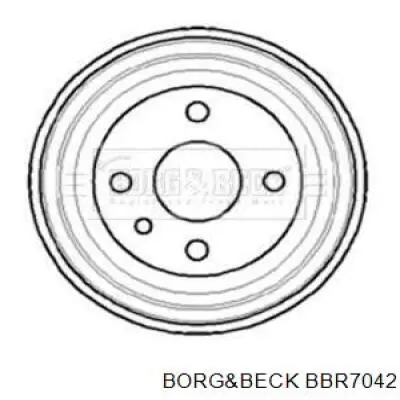 Тормозной барабан BBR7042 Borg&beck