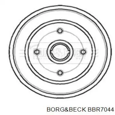 BBR7044 Borg&beck барабан тормозной задний