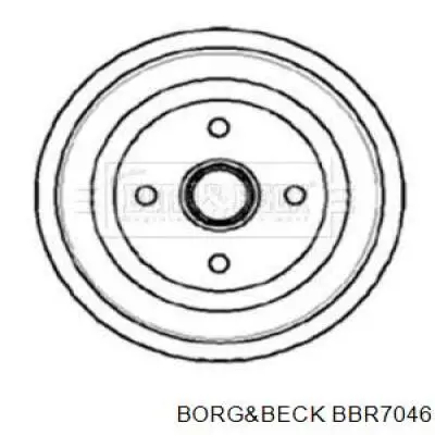 Тормозной барабан BBR7046 Borg&beck