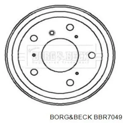 Тормозной барабан BBR7049 Borg&beck