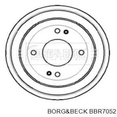 Тормозной барабан BBR7052 Borg&beck