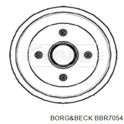 Тормозной барабан BBR7054 Borg&beck