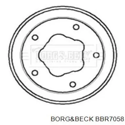 Тормозной барабан BBR7058 Borg&beck