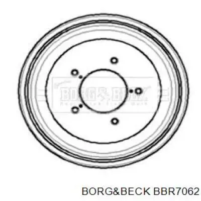 Тормозной барабан BBR7062 Borg&beck