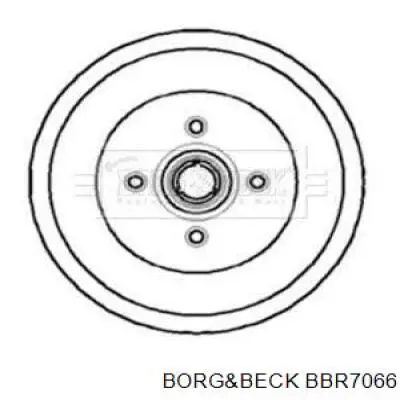 Тормозной барабан BBR7066 Borg&beck