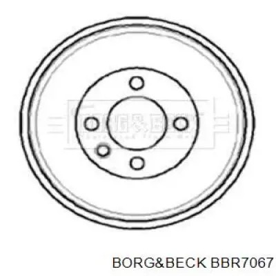 Тормозной барабан BBR7067 Borg&beck