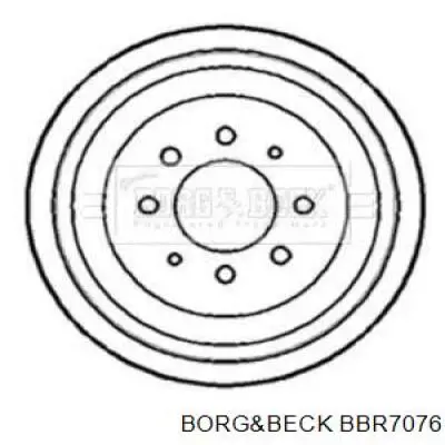 BBR7076 Borg&beck барабан тормозной задний
