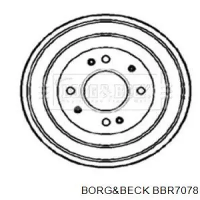 Тормозной барабан BBR7078 Borg&beck