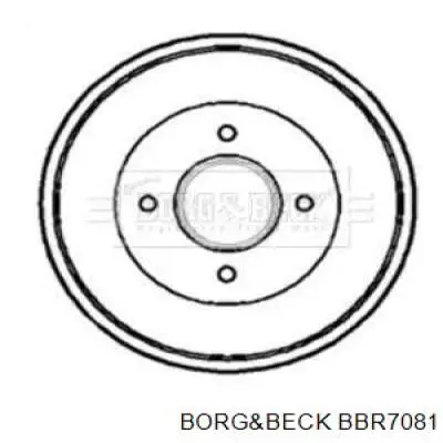 Тормозной барабан BBR7081 Borg&beck