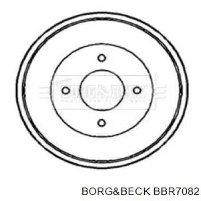 Тормозной барабан BBR7082 Borg&beck