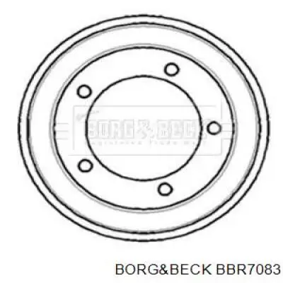 Тормозной барабан BBR7083 Borg&beck