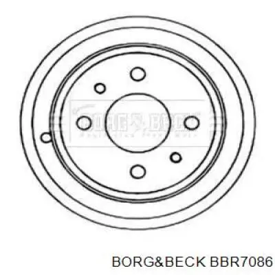 Тормозной барабан BBR7086 Borg&beck