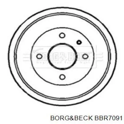 Тормозной барабан BBR7091 Borg&beck