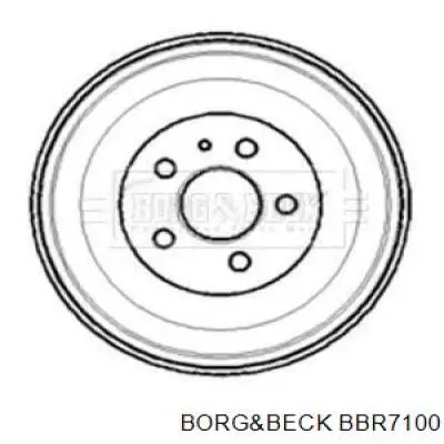 Тормозной барабан BBR7100 Borg&beck