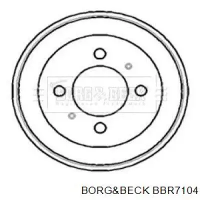 Тормозной барабан BBR7104 Borg&beck