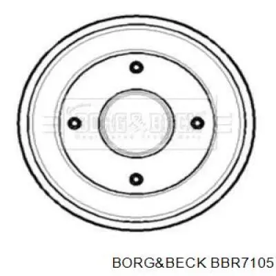 Тормозной барабан BBR7105 Borg&beck