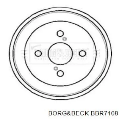 Тормозной барабан BBR7108 Borg&beck