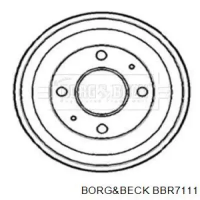 Тормозной барабан BBR7111 Borg&beck