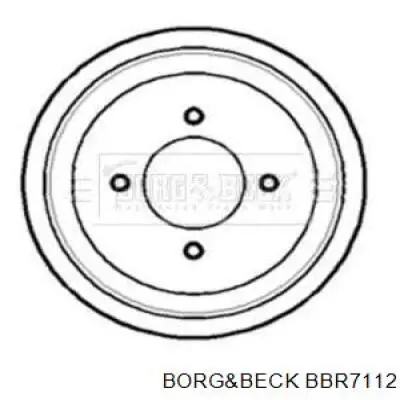 Тормозной барабан BBR7112 Borg&beck