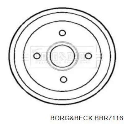 Тормозной барабан BBR7116 Borg&beck