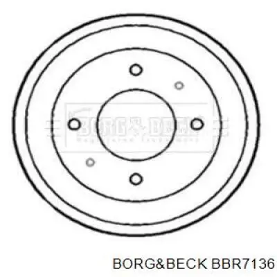 Тормозной барабан BBR7136 Borg&beck