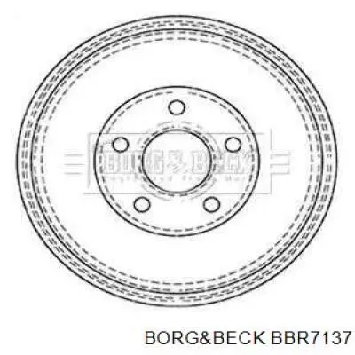 Тормозной барабан BBR7137 Borg&beck