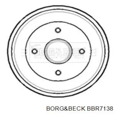 Тормозной барабан BBR7138 Borg&beck