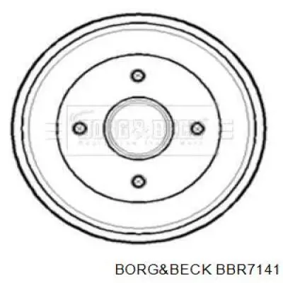 Тормозной барабан BBR7141 Borg&beck