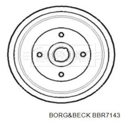 Тормозной барабан BBR7143 Borg&beck