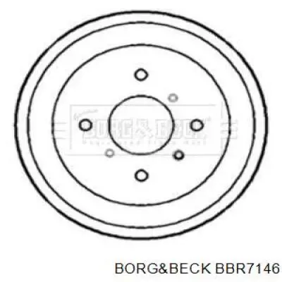 Тормозной барабан BBR7146 Borg&beck