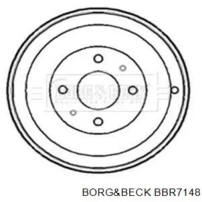 Тормозной барабан BBR7148 Borg&beck