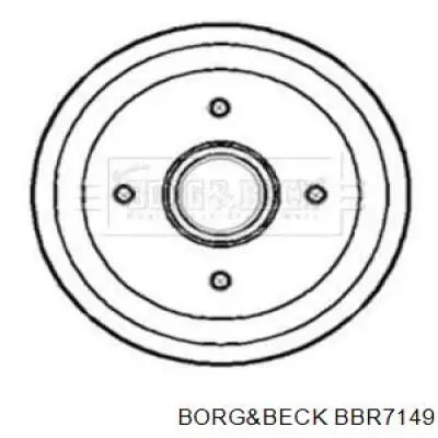 Тормозной барабан BBR7149 Borg&beck