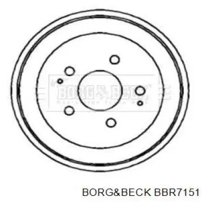 Тормозной барабан BBR7151 Borg&beck