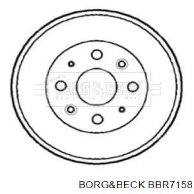 Тормозной барабан BBR7158 Borg&beck