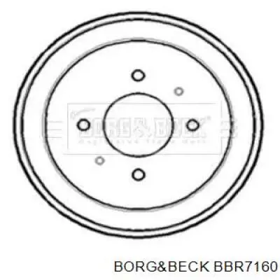 Тормозной барабан BBR7160 Borg&beck