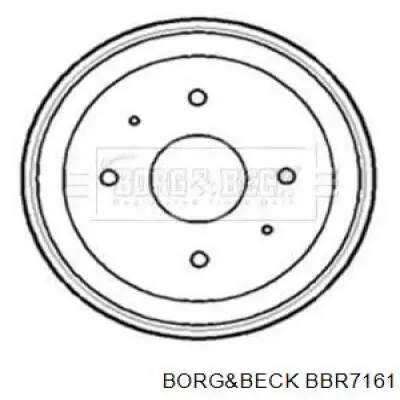 Тормозной барабан BBR7161 Borg&beck