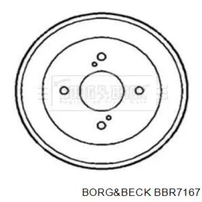 Тормозной барабан BBR7167 Borg&beck