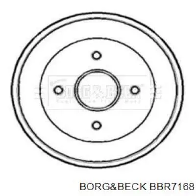 Тормозной барабан BBR7168 Borg&beck