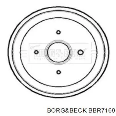 Тормозной барабан BBR7169 Borg&beck