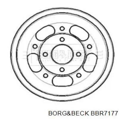 Тормозной барабан BBR7177 Borg&beck