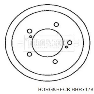 Тормозной барабан BBR7178 Borg&beck