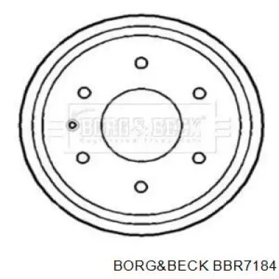 Тормозной барабан BBR7184 Borg&beck