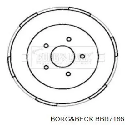 Тормозной барабан BBR7186 Borg&beck